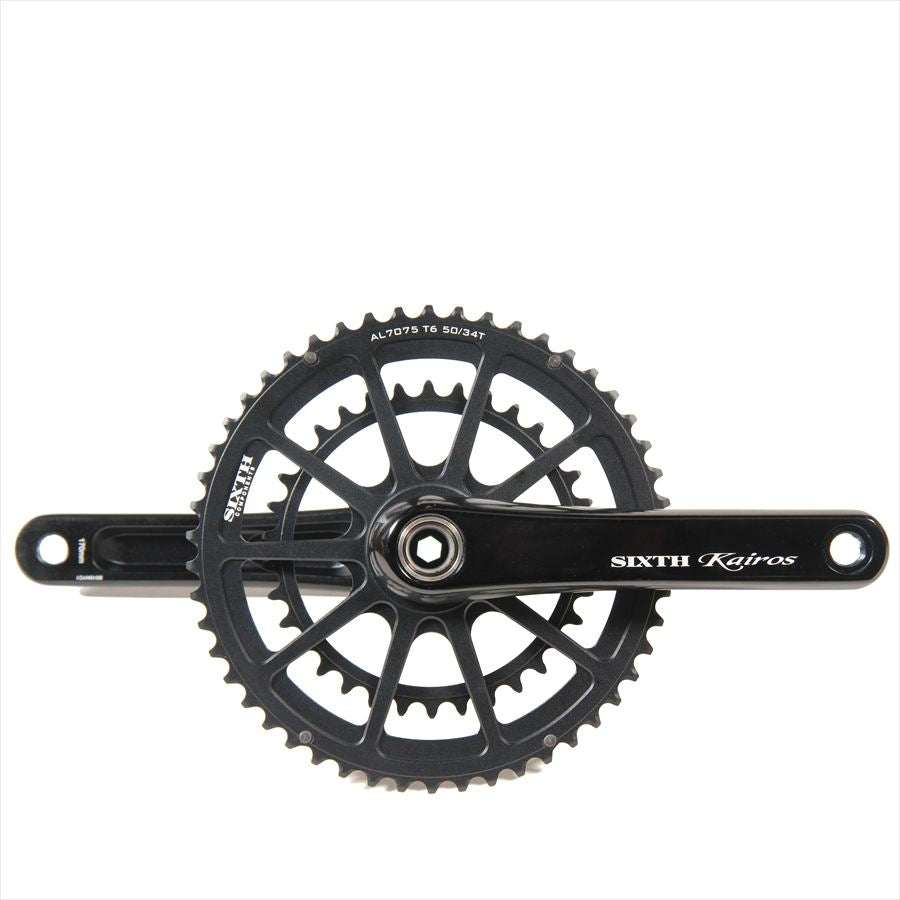 SIXTH Components Kairos 2pc.Double crank set full CNC 50/34T Black