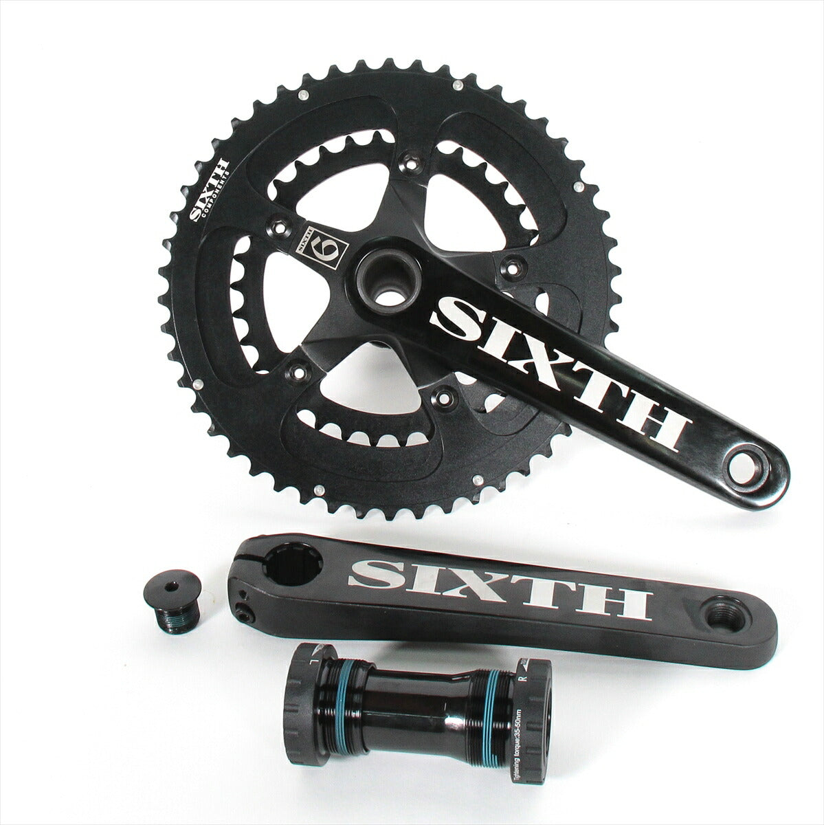 SIXTH Components 2pc. Compact Crank Set CNC 50/34T 175mm – ROCKBIKES