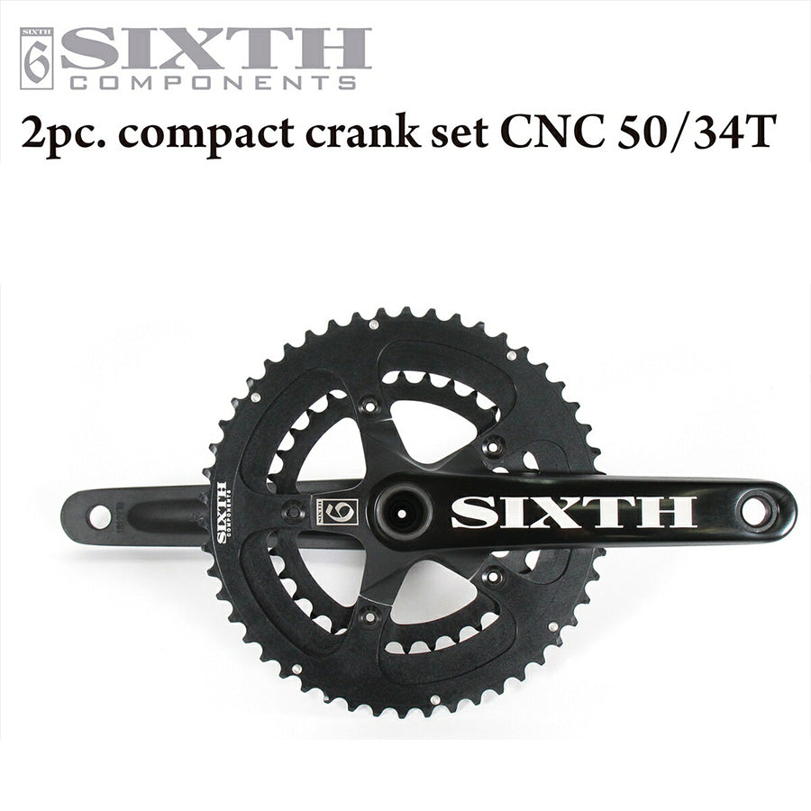 SIXTH Components 2pc. Compact Crank Set CNC 50/34T 175mm – ROCKBIKES