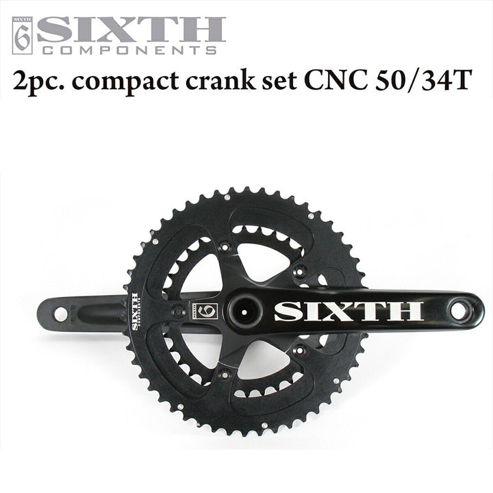 SIXTH Components 2pc. Compact Crank Set CNC 50/34T 175mm