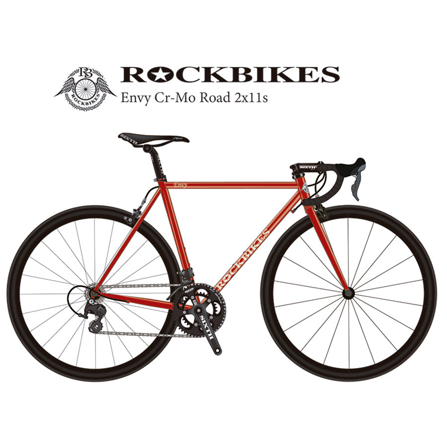 rockbikes envy ロードバイク　クロモリフレーム ロックなバイク ROCKBIKES ENVY（ロックバイクス エンヴィ