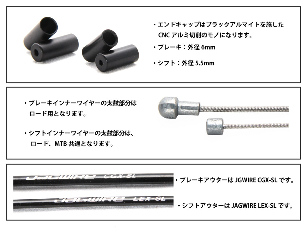 ブレーキ＆変速ケーブル フルキット