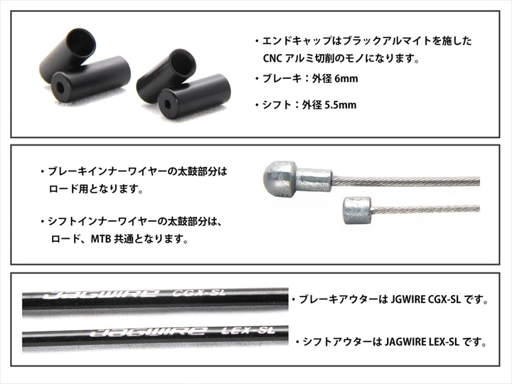 ブレーキ＆変速ケーブル フルキット