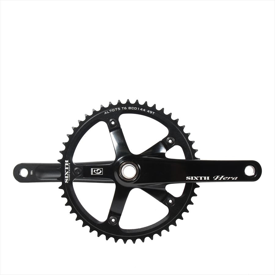 SIXTH Components Hera Track Crank set Black 49T – ROCKBIKES