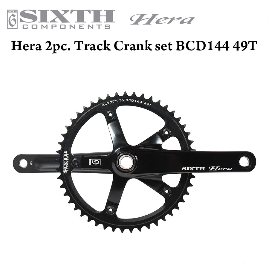 SIXTH Components Hera Track Crank set Black 49T