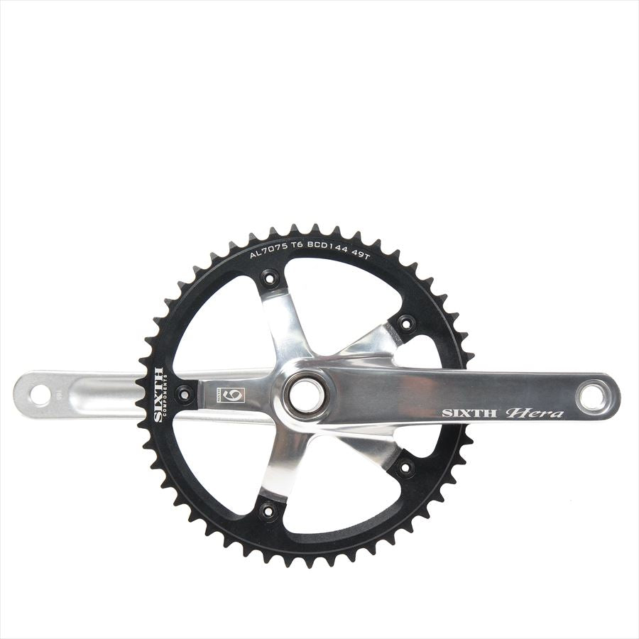 道楽　ハラヘリジャクソン　ポテチン SIXTH Components Hera Track Crank set Silver 49T – ROCKBIKES