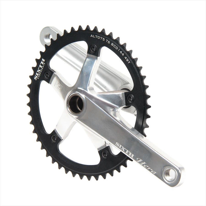 SIXTH Components Hera Track Crank set Silver 49T