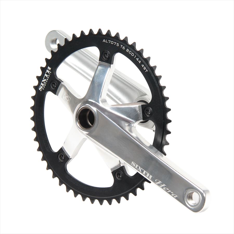 SIXTH Components Hera Track Crank set Silver 49T – ROCKBIKES