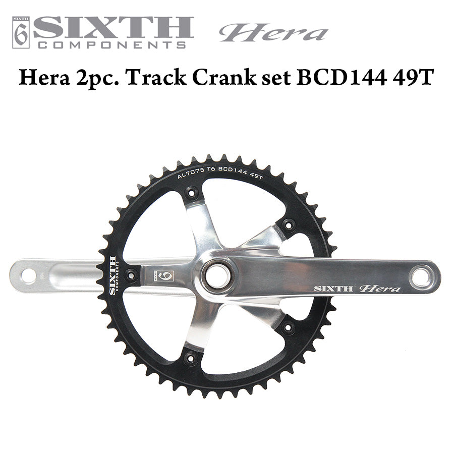 SIXTH Components Hera Track Crank set Silver 49T – ROCKBIKES