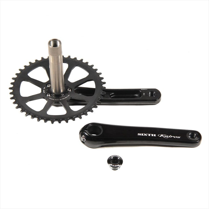 SIXTH Components Kairos 2pc.Single crank set N/W 42T Black/Black (カイロス クランク シングル ナローワイド 42T)