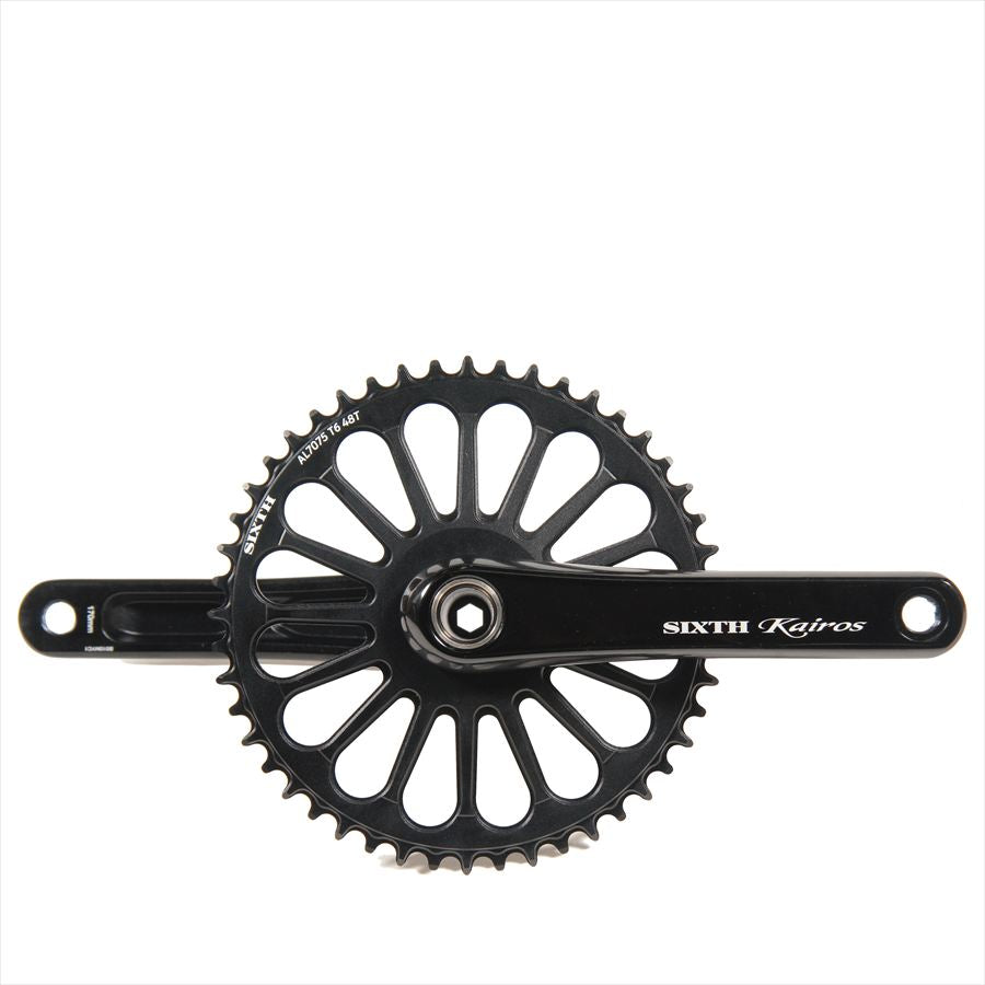 SIXTH Components Kairos 「Radial」 2pc Single crank set N/W Black