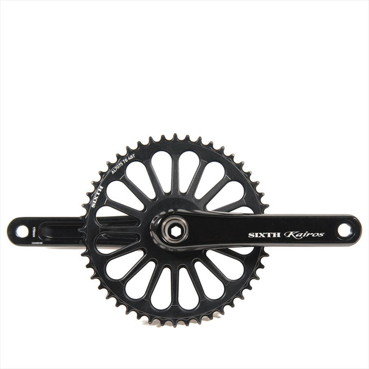 SIXTH Components Kairos 「Radial」 2pc Single crank set N/W Black/Black