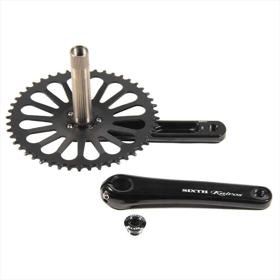 SIXTH Components Kairos 「Radial」 2pc Single crank set N/W Black