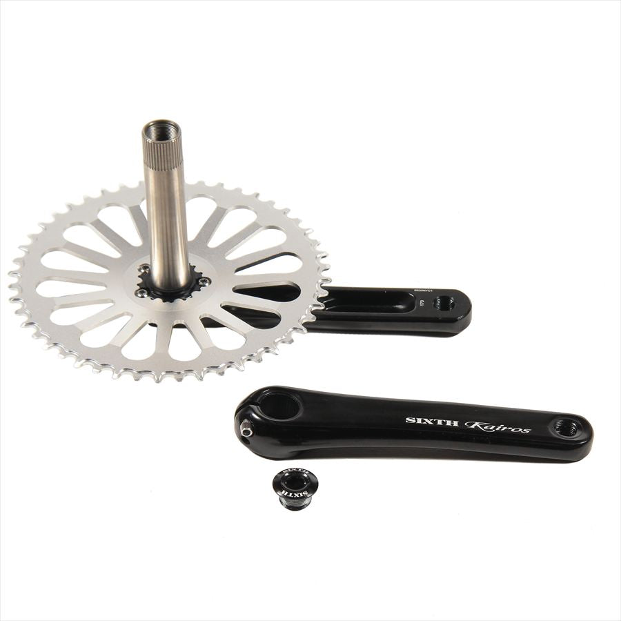 K*様 リドルベイツ　クランクセット SIXTH Components Kairos 「Radial」 2pc Single crank set N/W Black