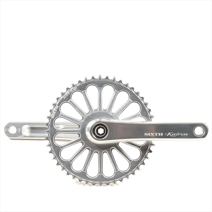SIXTH Components Kairos 「Radial」 2pc Single crank set N/W Silver/Silver