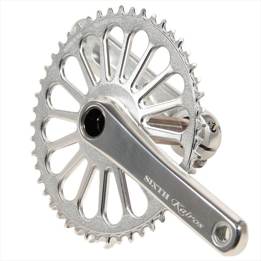 SIXTH Components Kairos 「Radial」 2pc Single crank set N/W Silver/Silver