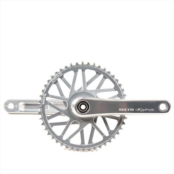SIXTH Components Kairos 「Twister」 2pc Single crank set N/W Silver/Silver