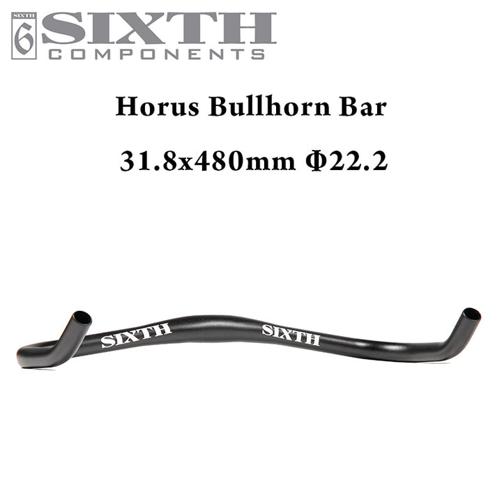 SIXTH Components Horus Bullhorn Bar 31.8 x 480mm Φ22.2 Black