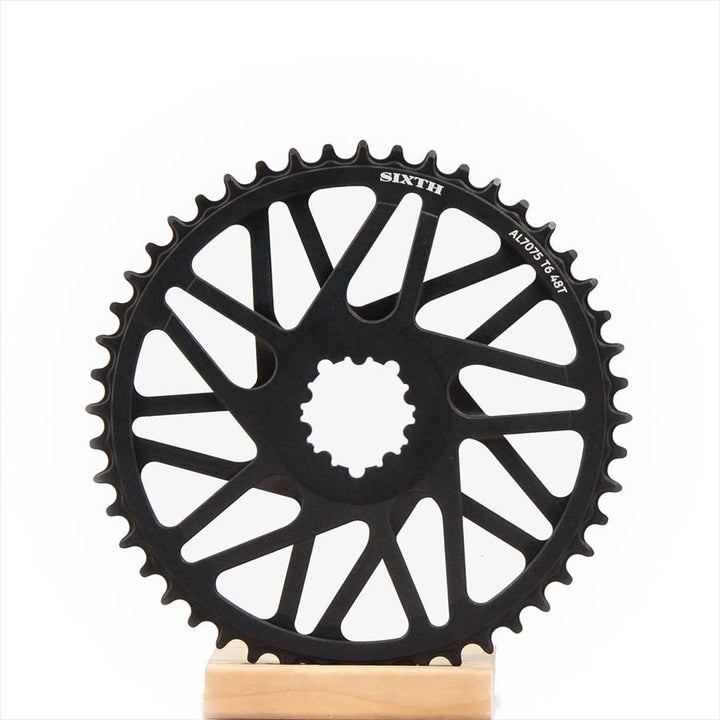 SIXTH Components 「Twister」 Original Narrow Wide Chain Ring Black