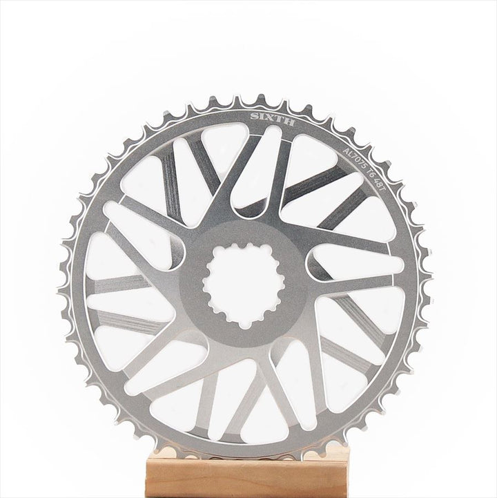 SIXTH Components 「Twister」 Original Narrow Wide Chain Ring Silver