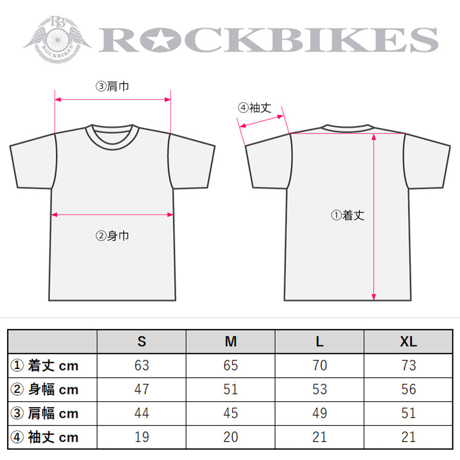 ROCKBIKES T-shirt Wing Logo (ロックバイクス Tシャツ ウィングロゴ）